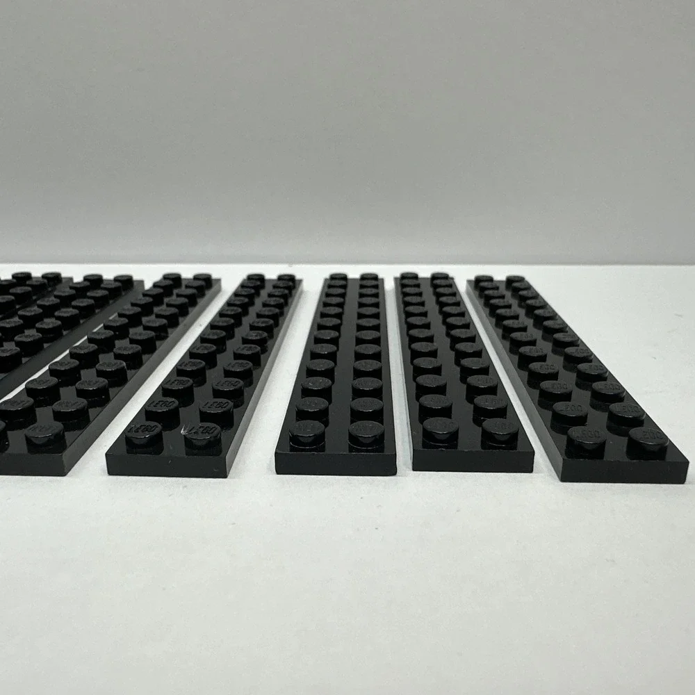 LEGO® Part # 2445 Black 2x12‎ Plate Lot Of 10